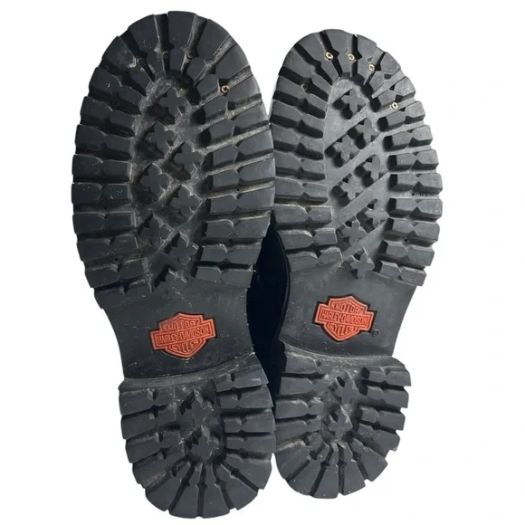 Harley Davidson Black Leather Moto Biker Boots - Picture 13 of 14